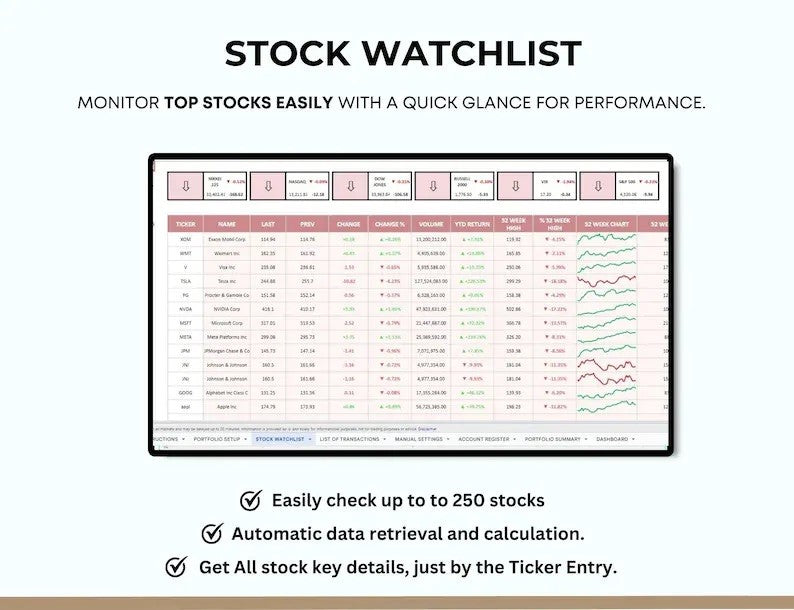 Investment Tracker | Google Sheets Template