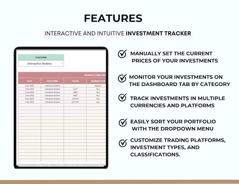 Investment Tracker | Google Sheets Template